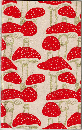 Red Dotted Mushroom Notebook - Made in Nepal