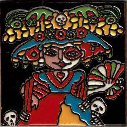 Tile - Catrina on Black