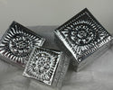 Square Tin Boxes - set of 4 nested boxes