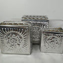 Square Tin Boxes - set of 4 nested boxes