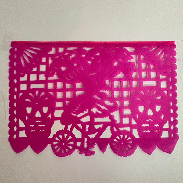 Medium Paper Day of the Dead Papel Picado Banner - Dozen