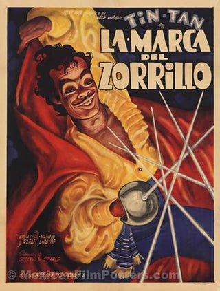 Vintage Mexican Movie Poster - Marca del Zorrillo