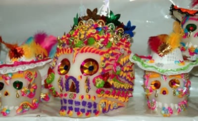 Gigantic sugar skulls