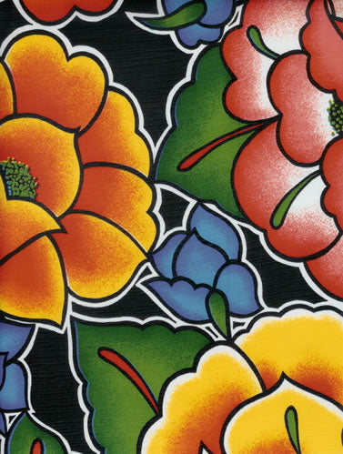 Mexican Oilcloth - Frida on Black (C)