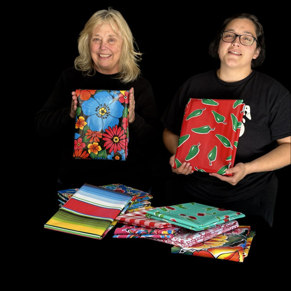 Oilcloth Square Tablecloths -  assorted dozen 47" squares