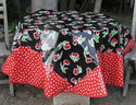 Mexican Oilcloth - Cherries on Black