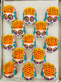 Elizzi Gift - Decorated Sugar Skull - Medium, in new, white boxes