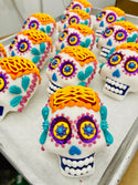 Elizzi Gift - Decorated Sugar Skull - Medium, in new, white boxes