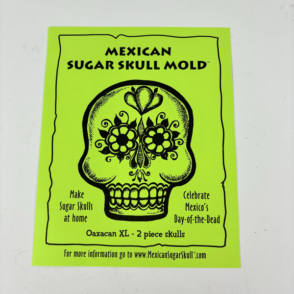 Oaxaca XL sugar skull mold - 2 piece - 1.5 lb sugar