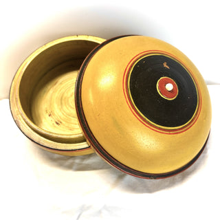 Yellow Round Kumkum Powder Box