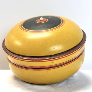Yellow Round Kumkum Powder Box