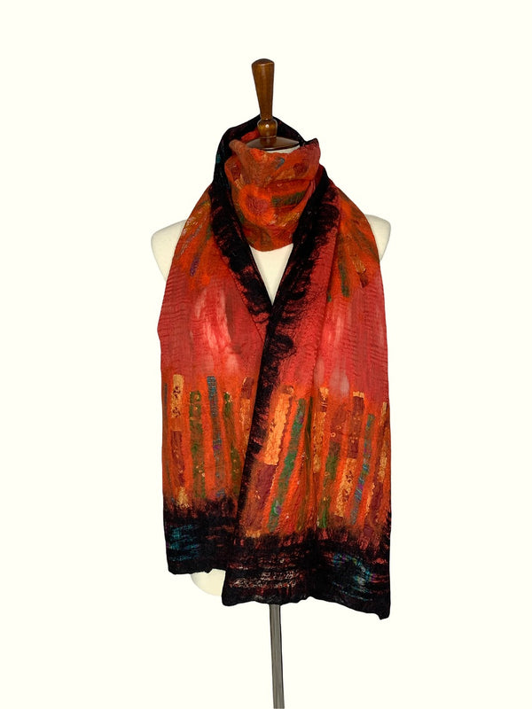 Scarf - Sari Sun - Red And Black