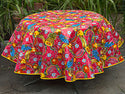Mexican Oilcloth - Tropic on Red
