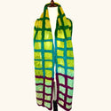 Scarf - Window Pane - Purple, Green & Blue