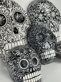 Gigante Sugar Skull Wall Masks -Black & White