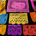 Hand Cut Paper Day of the Dead Papel Picado Banners - Medium