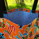 Mexican Oilcloth Market Bag – Animales on Orange