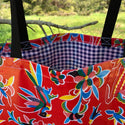 Mexican Oilcloth Market Bag – Animales on Red