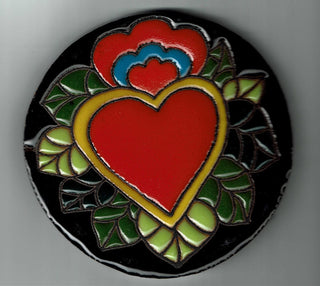 Tile - Heart with Lime Leaf