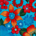 Mexican Oilcloth - Flower Fields on Light Blue (C)