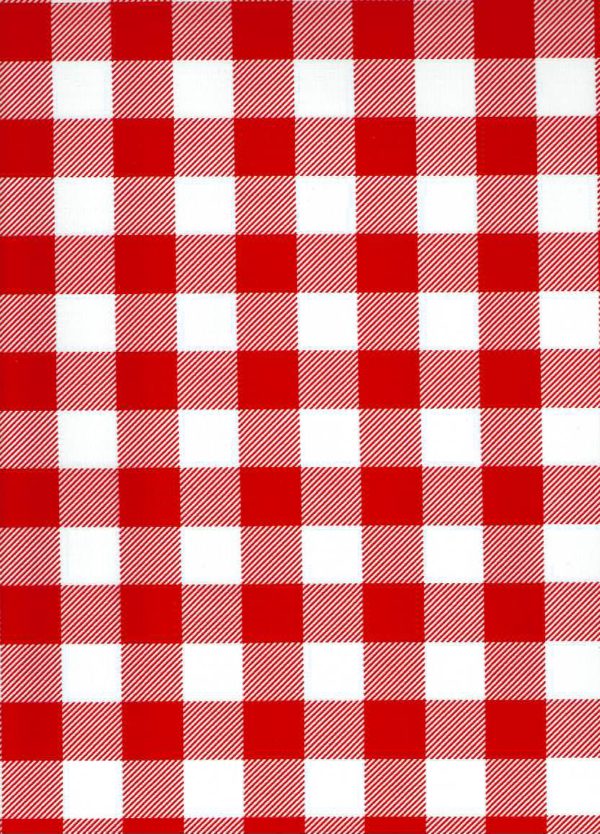 Mexican Oilcloth - Picnic Check in Red
