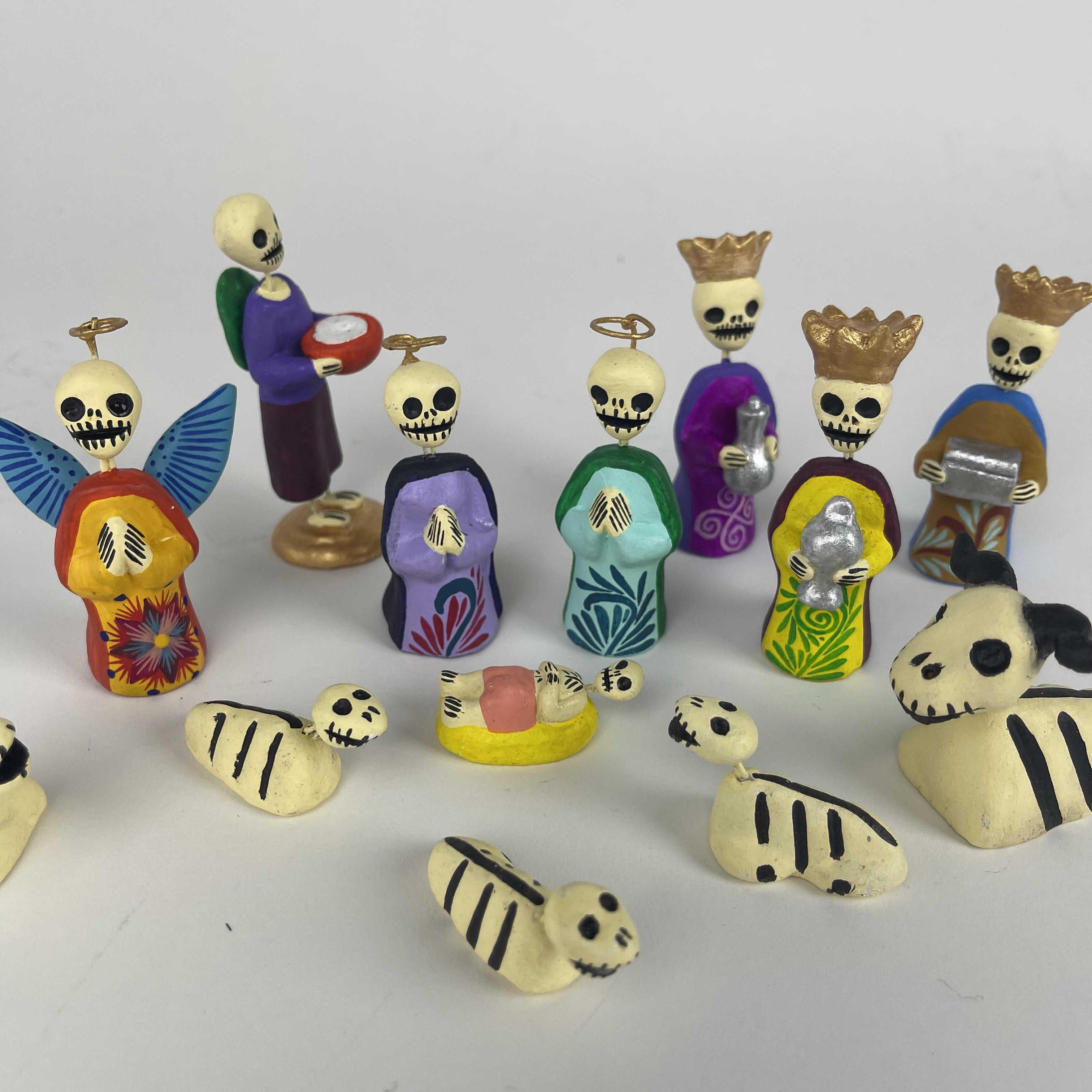 Nativity Set - Day Of The Dead Skeleton | Mexican Sugar Skull