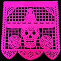 Plastic Day of the Dead Papel Picado Banners – Large