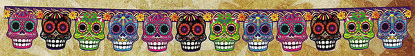 Rainbow Sugar Skull Garland