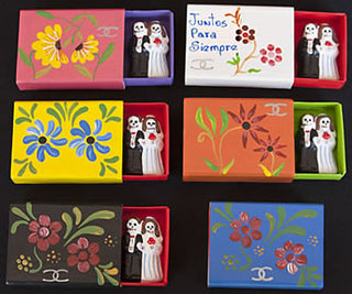 Skeleton Novios Couple Matchbox