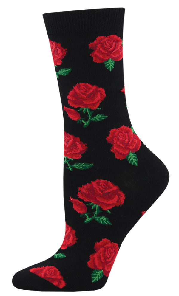 Women’s Bamboo Roses crew sock