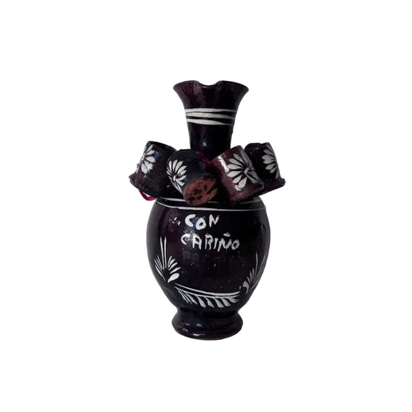 Mexican Folk Art Jar and Shot Glass Set (often called a Jarrito set)