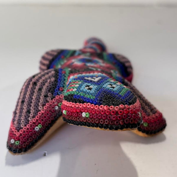 Huichol Beaded Lizard or Iguana Figurine