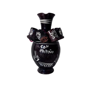 Mexican Folk Art Jar and Shot Glass Set (often called a Jarrito set)