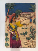 Plaque of a Mexican Woman on a Beach