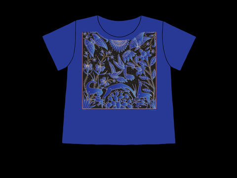 T Shirt - Fantasia on Royal Blue - 0