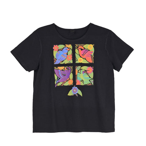 T Shirt - Four Birds Midnight Black