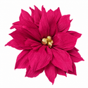 Poinsettia Paper Flowers w/ Gold Center - bouquet of 6