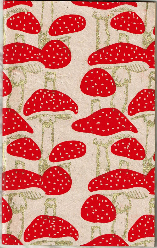 Red Dotted Mushroom Notebook - Made in Nepal