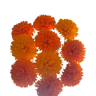 Paper Marigolds (Best seller for ofrendas) - 10 Count, 4-inch diameter