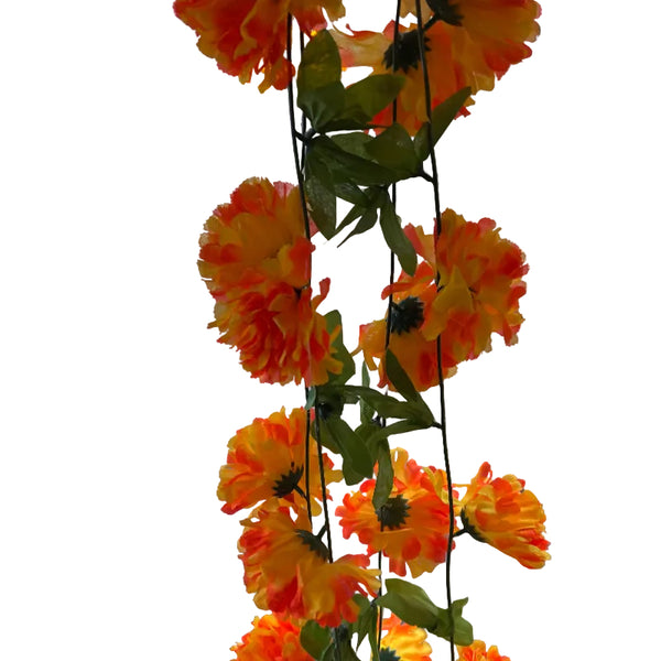 Marigold Garland - Two Toned - Yellow and Orange