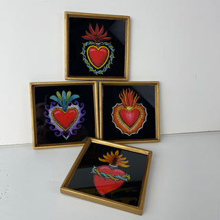 Milagro Heart Coasters - set of 4