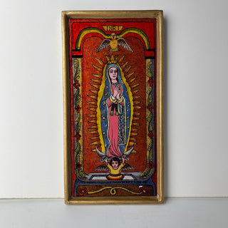 Glass Virgin of Guadalupe Plaque