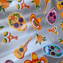 Oilcloth Roll - Sugar Skull on Silver