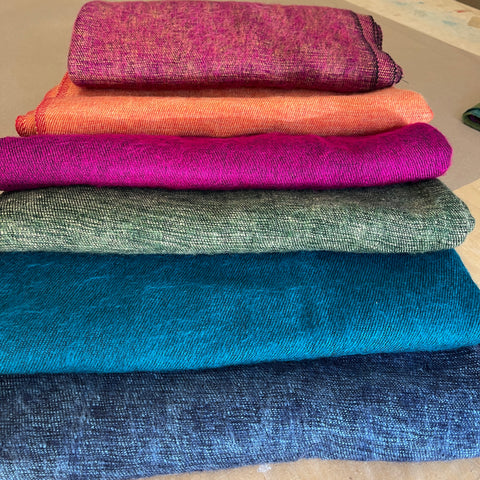 Brushed Woven Shawl - Magenta Razzle Prickley Pear Delight! - 0
