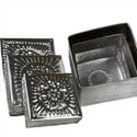 Square Tin Boxes - set of 4 nested boxes