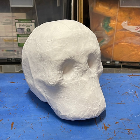 Blank Papier Mache Skull - 10"