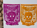 Vertical sugar skull paper papel picado