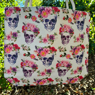 Totes -  White with Skulls - Canvas