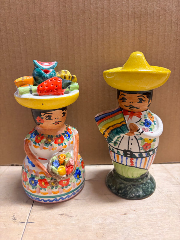 Santa Maria Mexican  Man & Women Salt and Pepper Shakers