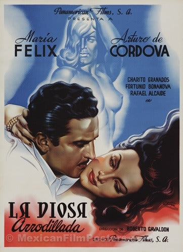 Vintage Mexican Movie Poster - La Diosa Arrodillada
